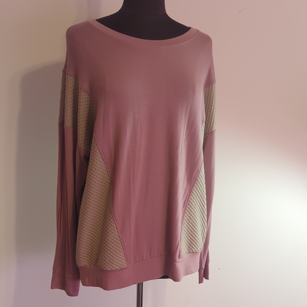 Cato Pink and Tan Sweater